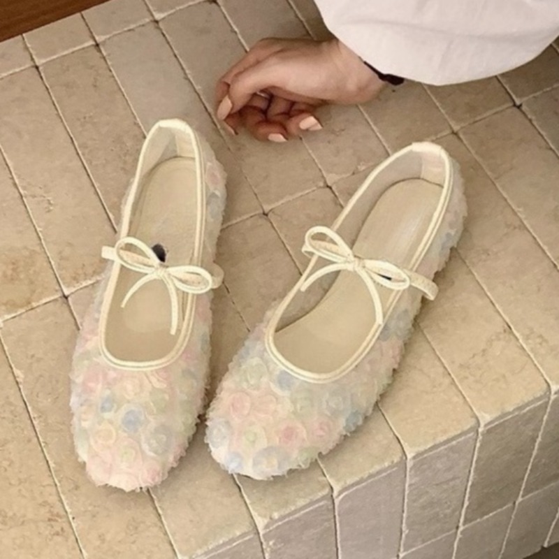Women Shoes Casual - Nazik Yeni Çin Gülü Fileli Mary