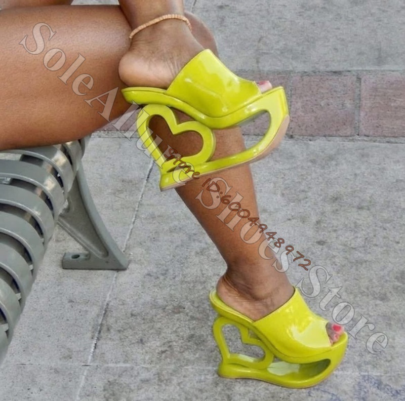 Patent Deri Kalp Şeklinde Oyuk - Women'S Shoes Peep Toe incelemesi ve fiyatı
